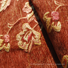 Tissu d&#39;ameublement revêtuté Jacquard Chenille (FTH31078)